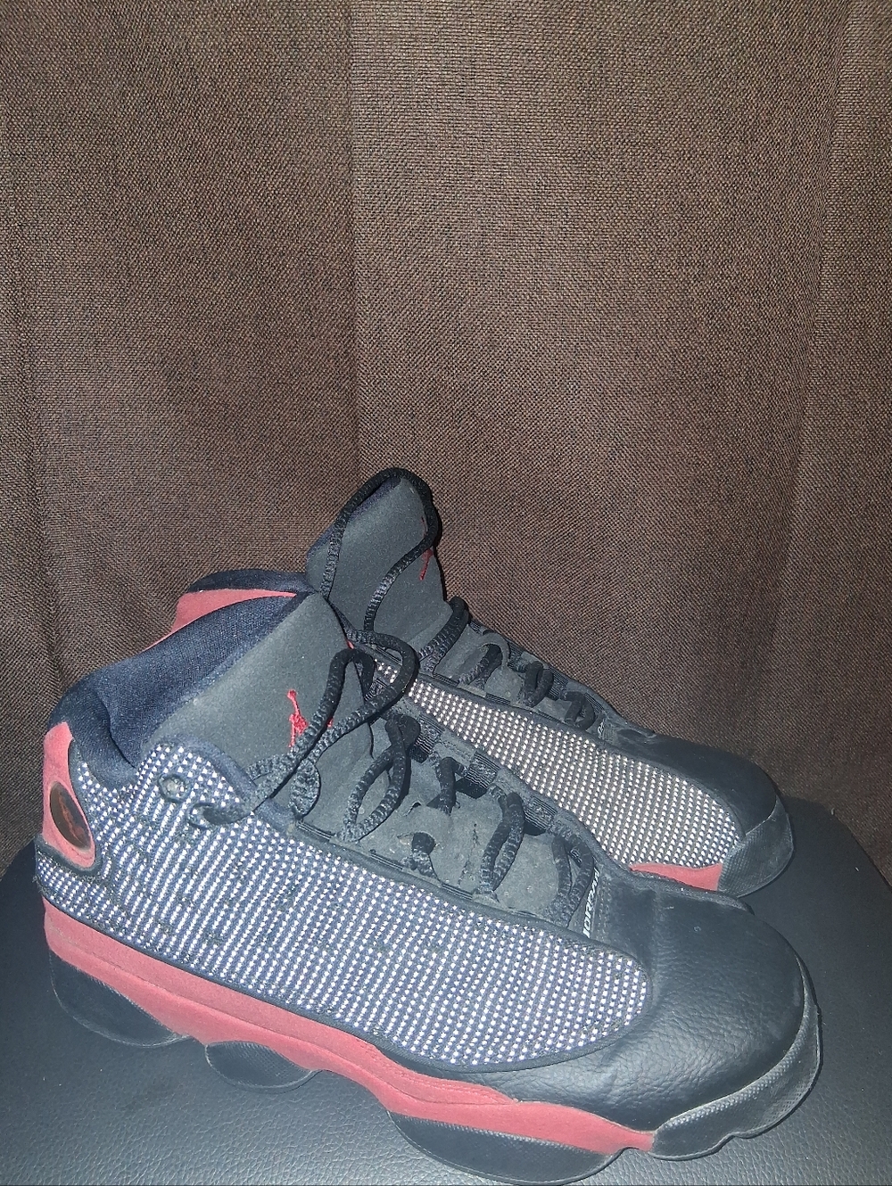 Jordan Kids Black and Red Retro Sneakers